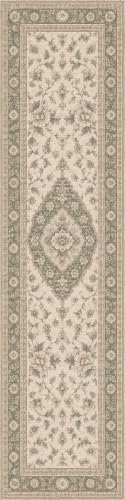 2'x8 Faux Wool Washable Runner Rug, Soft Sage/Beige by Unknown