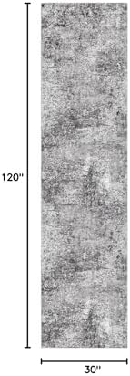 DMOYEST Washable Runner Rug for Hallway: 2.6x10 Neutral Modern Abstract Low - Image 2