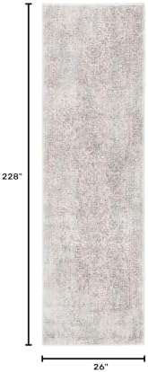 SAFAVIEH Evoke Runner Rug 2'2"x19', Ivory & Taupe EVK256E - Image 2