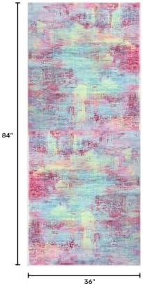 IOHOUZE Abstract Runner Rug 3x7 Ft Washable Runners - Image 2