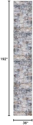 IOHOUZE Abstract Runner Rug 3x16 Ft Washable Runners - Image 2