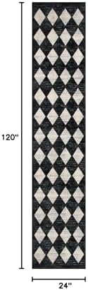 Lahome Zelie Checkered Washable Rug Runners - Image 2