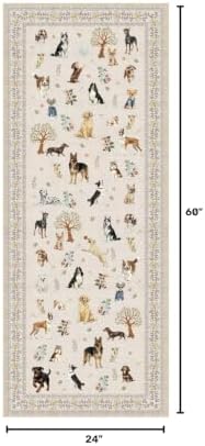 Beige Hallway Runner Rug 2x5 for Bedroom Kitchen - Image 2