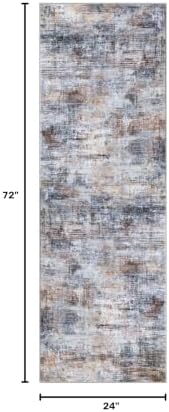 IOHOUZE Abstract Runner Rug 2x6 Ft Washable Runners - Image 2