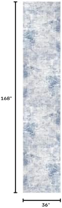 IOHOUZE Abstract Runner Rug 3x14 Ft Washable Runners - Image 2