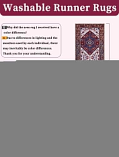 SERISSA 2'6"x12' Washable Non Slip Boho Runner Rug - Image 6