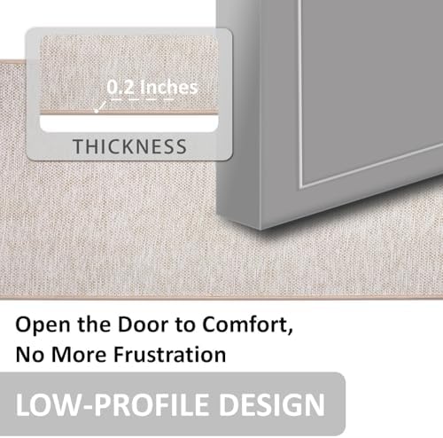 Ultra Thin Indoor Door Mat, Low-Profile Rubber Backing, Washable Quick-Dry - Image 3