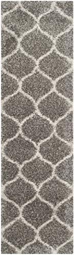SAFAVIEH Hudson Shag Runner Rug 2'3"x12', Soft Plush Grey & Ivory SGH280B - Image 3
