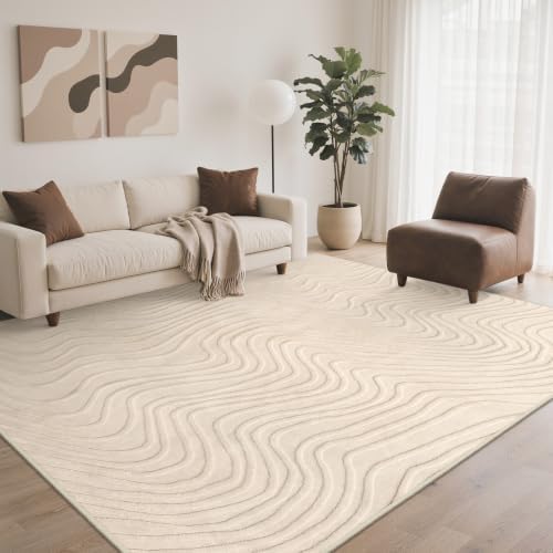 GENIMO Beige Rug 6x9 Washable Area Rugs by GENIMO