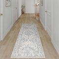 2x6 Blue Neutral Runner Rug by WondRg