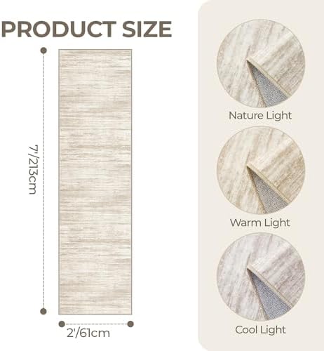 2x7 Runner Rug Non Slip, Washable Hallway Runner Rug - Image 2