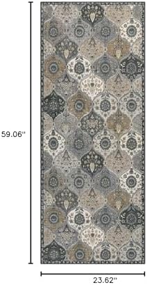 Lahome Moroccan Kitchen Runner, 2x5 Washable Runners - Image 2