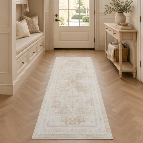 2x6 Hallway Washable Runner Rug : Vintage Soft Kitchen Runner - Image 2