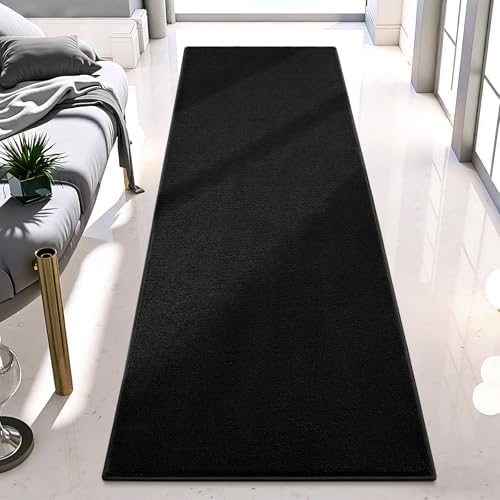 Vasofe Black Runner Rug, 2x8 Long Non Slip Hallway Rug, Bedroom Runner Rugs - Image 4