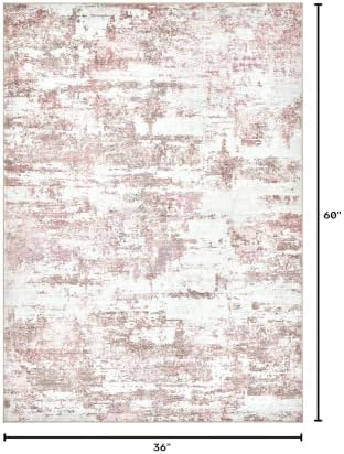 3x5 Runner Rug, Abstract Washable Hallway Rugs - Image 2