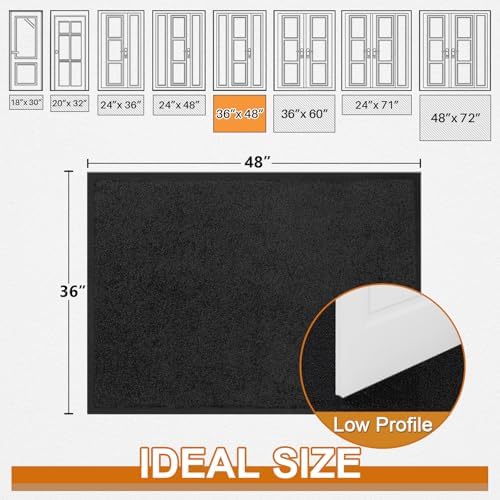 Mibao Super Absorbent Front Door Mat, Non-Slip Washable Indoor Doormats - Image 2