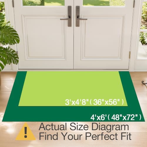 LUMI Ultra Thin Indoor Door Mat 36"x56", Entrance Doormat, Light Gray - Image 2