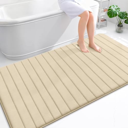 OLANLY Memory Foam Large Bath Mat 70x46, Super Soft Absorbent Bathroom Rugs by OLANLY