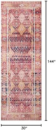 Loloi Layla Magenta/Multi 2'-6" x 12'-0" Runner Rug - Image 2