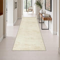 3x8 Washable Runner Rug：Modern Abstract Kitchen Soft Carpet Beige by FXRHLP