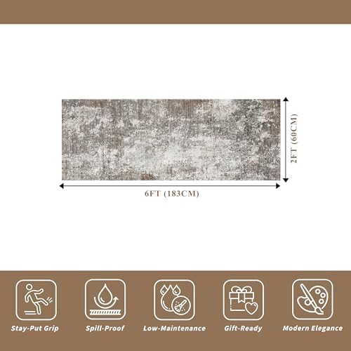 2x6 Runner Rug Non-Slip Washable - Image 2