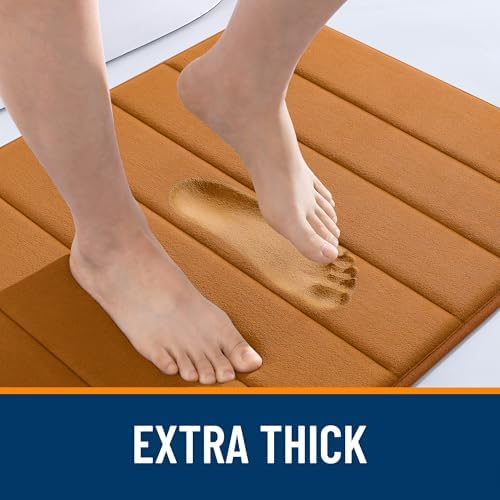 OLANLY Memory Foam Bath Mat 35x16, Super Soft and Absorbent Bathroom Rugs - Image 6
