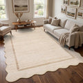 GarveeHome Scalloped Washable 5x7 Rugs by GarveeHome
