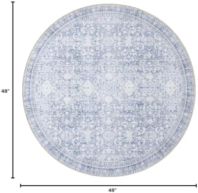 Sasttie Round Rug 4ft, Ultra-Soft Washable Rug - Image 2