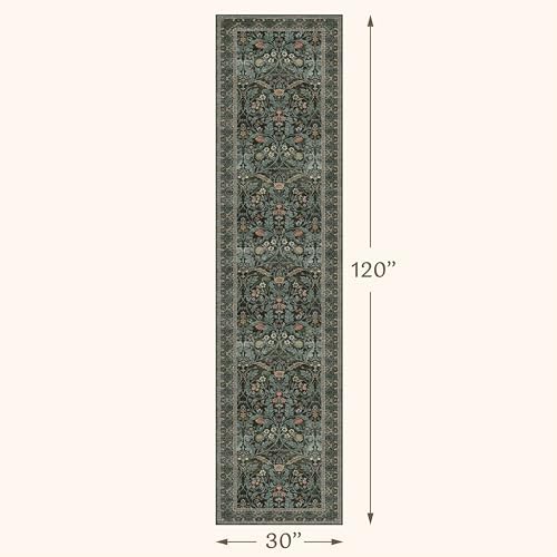 Dark Green 2'6"x10' Hallway Runner Rug - Image 2