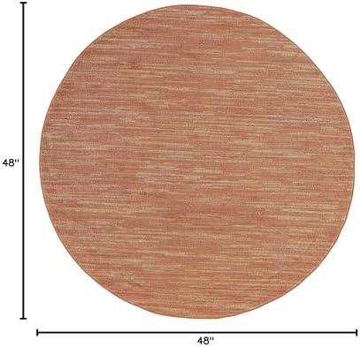 Nourison Home Nourison Essentials Rust 4' x Round Area Rug - Image 2