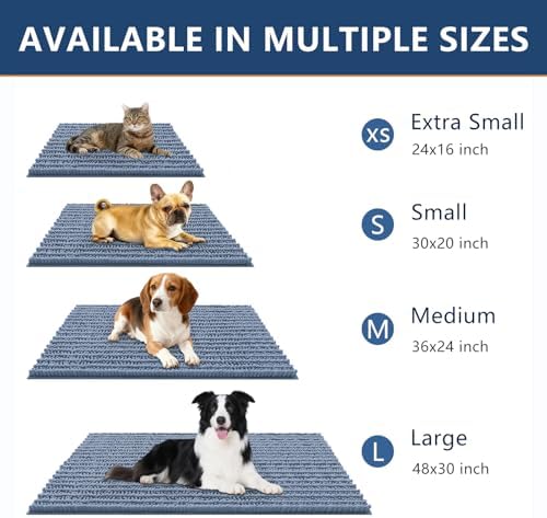 Smiry Dog Door Mat for Muddy Paws 48x30, Absorbs Moisture and Dirt Doormat - Image 3
