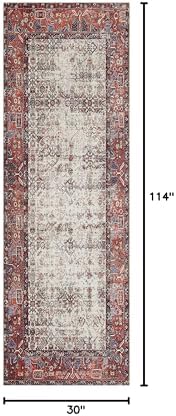 Loloi Layla Ivory/Brick 2'-6" x 9'-6" Runner Rug - Image 2