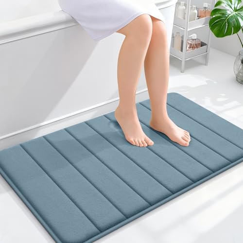 OLANLY Memory Foam Bath Mat 35x24, Super Soft and Absorbent Bathroom Rugs by OLANLY