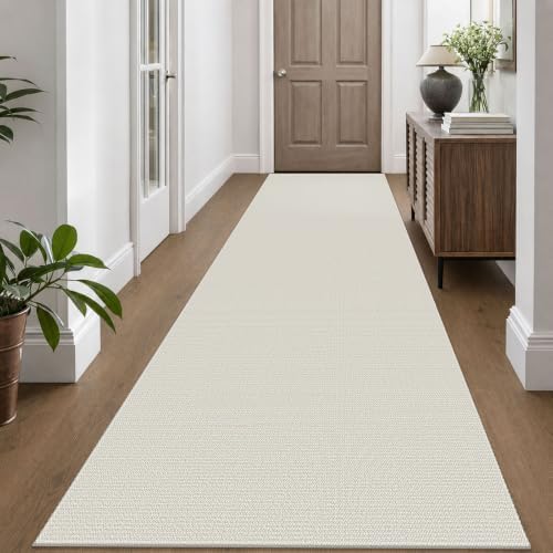 EARTHALL Washable Runner Rug, Non Slip Hall Runner, 3x10 Ft, Cream/Grayish by EARTHALL