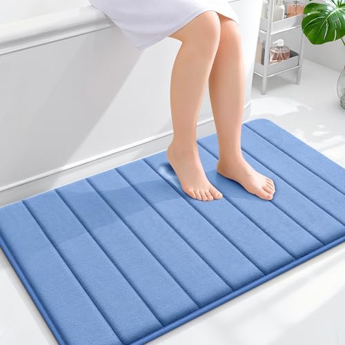 OLANLY Memory Foam Large Bath Mat 40x24, Super Soft Absorbent Bathroom Rugs by OLANLY