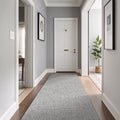 Beverly Rug Easy Jute Gray Runner Rug 2x7 Solid Washable Durable Outdoor Indoor by BeverlyRug