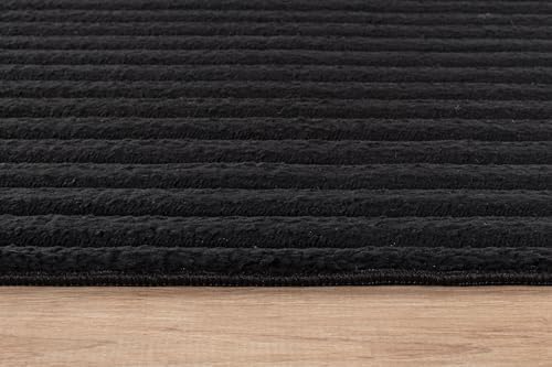 Fluffy Area Rug 2 x 3 Modern Durable Ultra Soft Plush Ribbed Indoor Rugs - Image 6