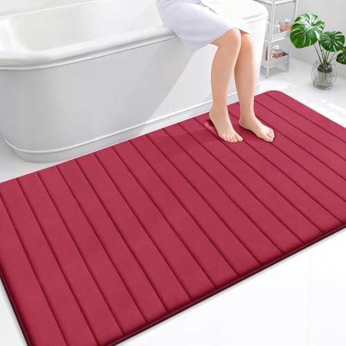 OLANLY Memory Foam Large Bath Mat 70x46, Super Soft Absorbent Bathroom Rugs by OLANLY