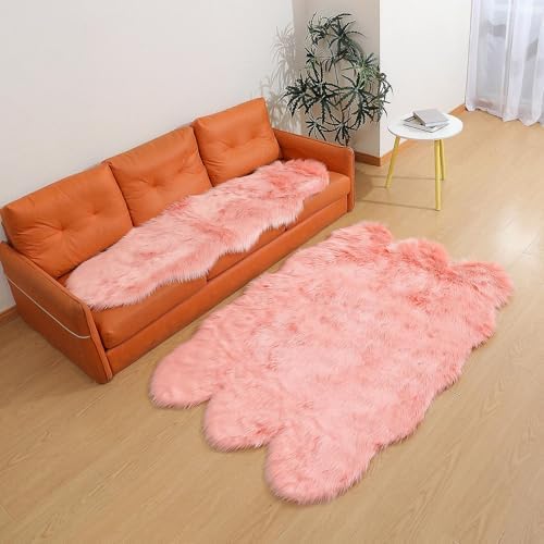 linmopm Faux Fur Sheepskin Rug, 2x6 ft Runner - Image 6