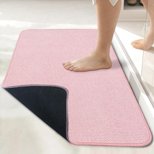Bath Mat, Ultra Thin Bathroom Rugs, Rubber Bath Mats by BosapDirect