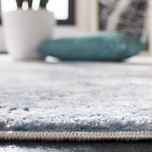 SAFAVIEH Amelia Square Rug 8', Modern Grey & Blue ALA705F - Image 5