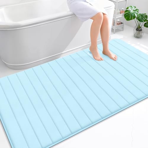 OLANLY Memory Foam Large Bath Mat 70x46, Super Soft Absorbent Bathroom Rugs by OLANLY