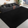Large Area Rugs for Living Room Bedroom 9x12 Black Rug Ultra Soft by QDUIDU