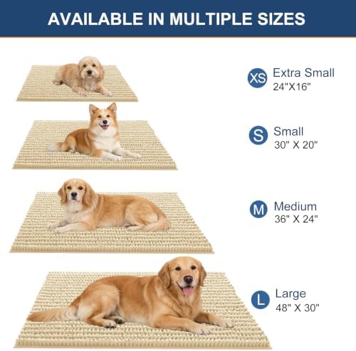 OLANLY Dog Door Mat for Muddy Paws 24x16, Ultra-Absorbent Chenille Mud Mat - Image 2