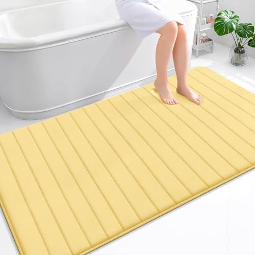 OLANLY Memory Foam Large Bath Mat 70x46, Super Soft Absorbent Bathroom Rugs by OLANLY