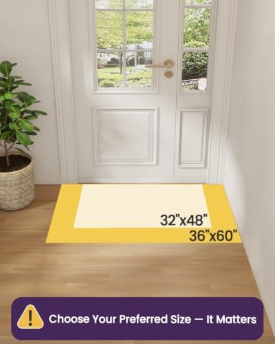 DEXI Front Door Mat Indoor Entryway 36x60 Inside Entrance Doormat Beige - Image 3