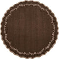GarveeHome Round Area Rug 5ft Scalloped Washable Circle Rug by GarveeHome