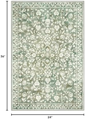 Vintage Washable Entryway Rug 2x3 Small Area Rug Non Slip Door Mat - Image 2