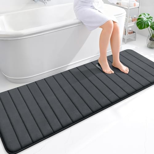 OLANLY Memory Foam Long Bathroom Rugs Runner 70x24, Super Soft Absorbent by OLANLY