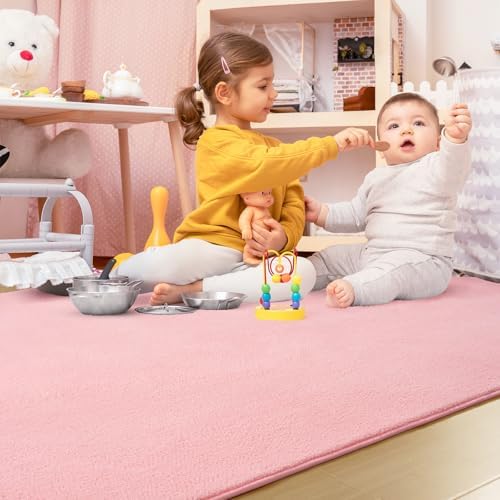 BENRON Soft Rugs for Living Room 4x6 Pink, Minimalist Area Rug for Bedroom - Image 3